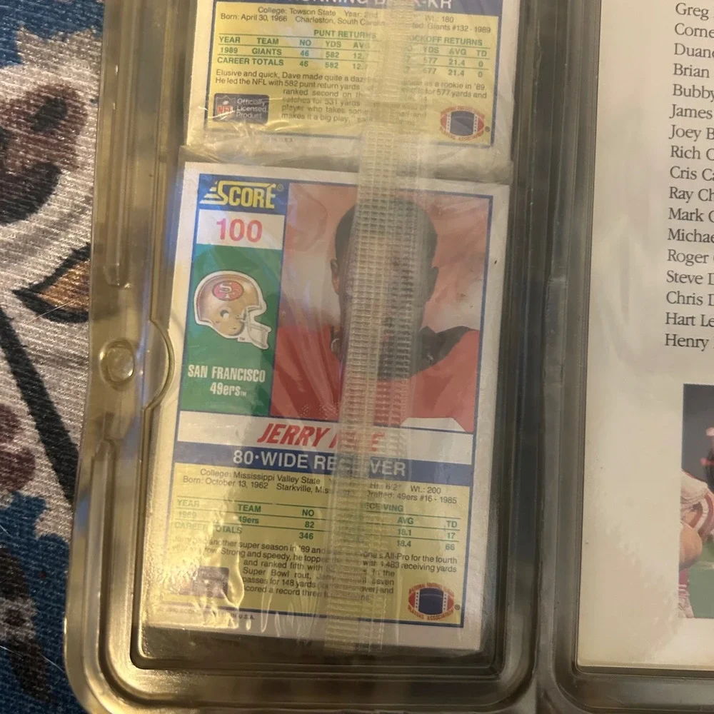90-91 Score Football 100 Hottest Stars Rising Stars 100 Card Set Book Bo Jackson